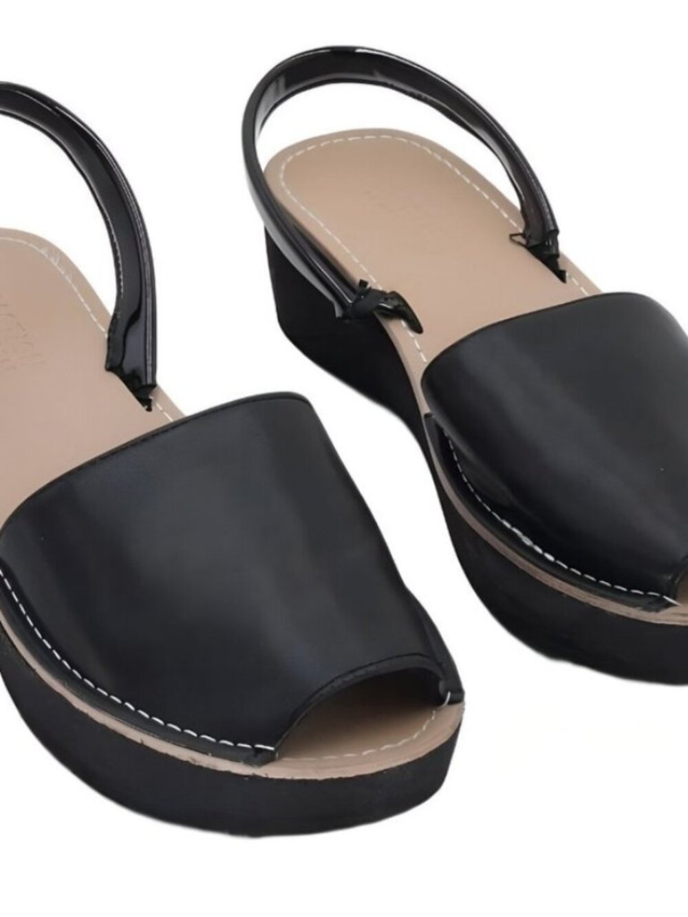 Kenneth Cole Reaction Women's Black Platform Slingback Sandals Size 10